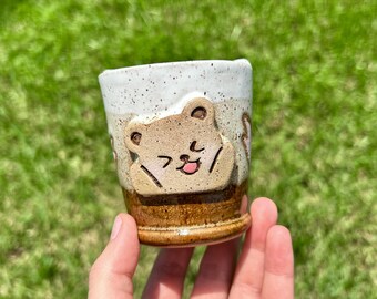 Teddy Sippy Cup 6 oz - Espresso Pink