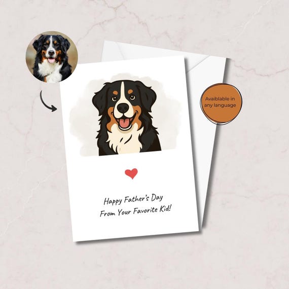 Funny Dog Dad Father’s Day Card | Father’s Day Card from the Dog (Physical Card)