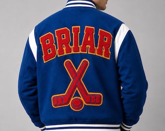 Jaqueta universitária inspirada no modelo Belmont Cameli para uso fora do campus | Casaco estilo colegial personalizado Garrett Graham para uso fora do campus