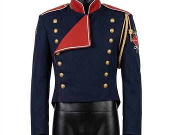 Michael Jaafar Jackson Inspired Military Jacket – Retro Pop Star MJ 2026 Movie Blue Jacket