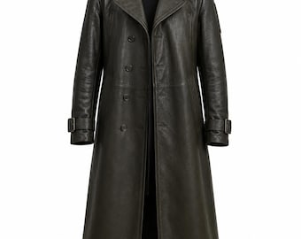 Sobretudo Highlander de Connor MacLeod | Sobretudo longo para cosplay de Henry Cavill | Jaqueta de couro marrom