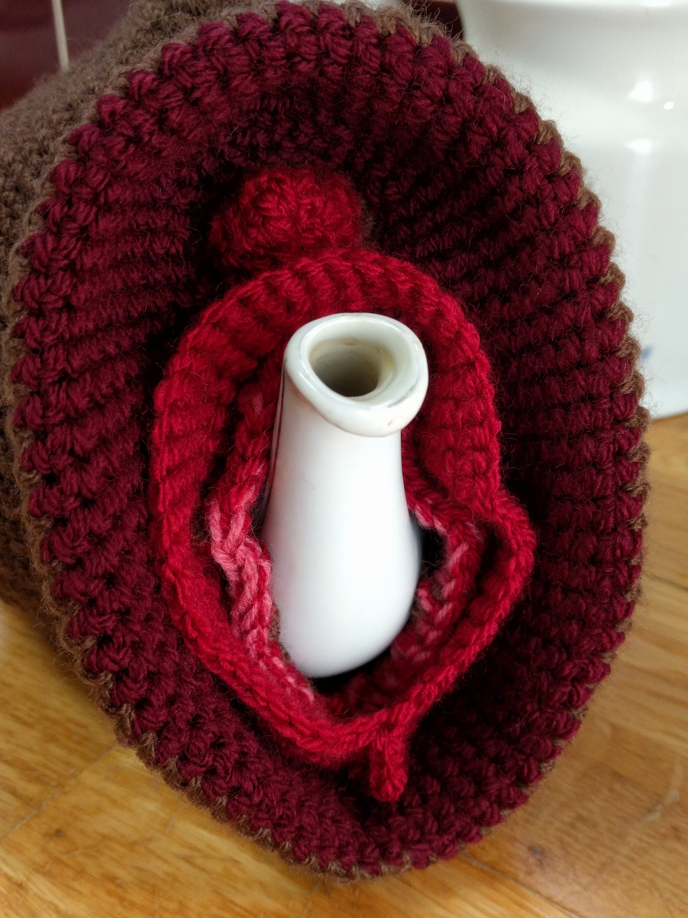 Vulva/Vagina tea cosy. Handmade. Etsy