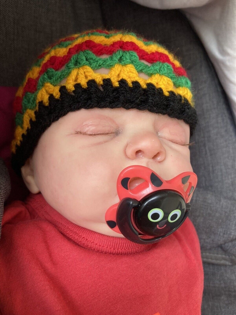 Rasta Baby Hat. Beanie. Handmade. Crocheted 4 Sises. - Etsy UK
