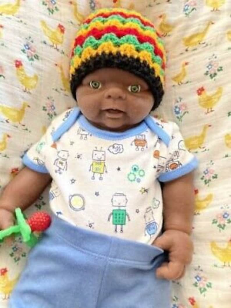 Rasta Baby Hat. Beanie. Handmade. Crocheted 4 Sises. - Etsy UK