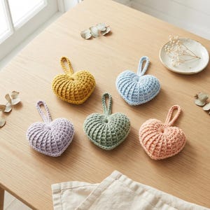 Crochet Heart Plush Keychain Pattern, Mini Amigurumi Bag Charm (PDF Download)