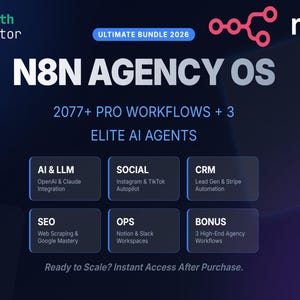 2077+ Workflows & 3 Ai Agents | n8n Automation Agency Os | Social Media, Lead Gen, Crm, Seo Blueprints | PLR MRR Digital Download