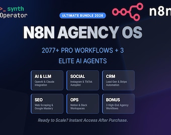 n8n Automation Agency OS | 2077+ Workflows & 3 AI Agents | n8n Templates Digital Download with plr mrr