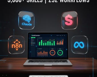 Pro-Grade n8n Infrastructure [Anti-Break System] | 3000+ Claude Skills, 292 n8n Workflows (Digital Download)