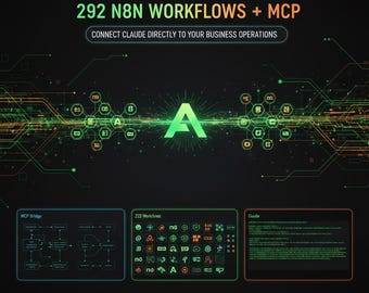 n8n MCP Bridge for Claude AI: 292 Workflows & AI Agents, Custom Automation Templates, Instant Download