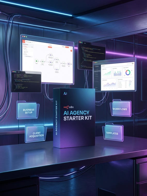 AI Agency Starter Kit | Build AI Business | Templates Scripts n8n Workflows | Digital Download