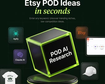 Automated POD Niche Finder | AI Workflow n8n | Etsy Research Scraper | Winning Products Blueprint | Digital Download Tool