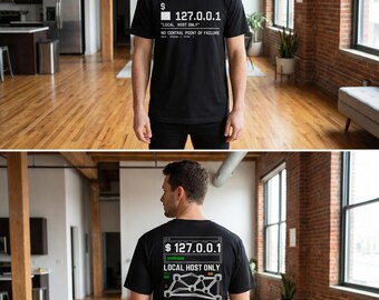 Edge Operator T-Shirt | 127.0.0.1 Front Back | Terminal Techwear | Local Host Only | Decentralized