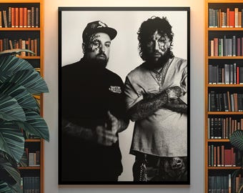 Plakat z portretem Timeless Suicideboys | Aetshetic Ruby Da Cherry & Scrim, montaż ścienny | Wydruk albumu Y2K Sing Me a Lullaby | Hip Hip Art
