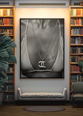 Timeless Luxury Chanel Pendant Poster | Y2K Fashion Aesthetic Wall Art | Retro Stockholm Style Chic Feminine Print | Elegant Room Decor Gift product logo