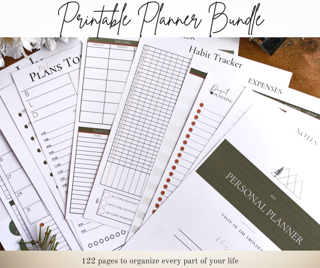Printable Planner Bundle | 2023 Planner Printable | Digital Planner ...