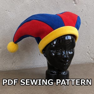 Circus Jester Hat Sewing Pattern, Medieval Costume DIY (PDF Download)
