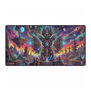 Psychedelic Cosmic Totem Desk Mat | Gaming Mouse Pad