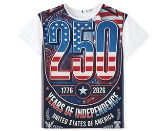 250 Years of Independence Kids Jersey | 1776-2026 American Flag Design