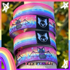 Xenogender Bat Bracelet - Pride Elastic Wristband