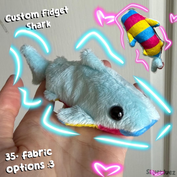Custom Pride shark Plushie