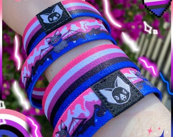 Pulsera de murciélago de género fluido - Pulsera elástica del orgullo