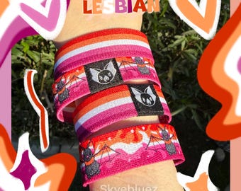 Lesbian Bat Bracelet -Wlw Pride Elastic Wristband