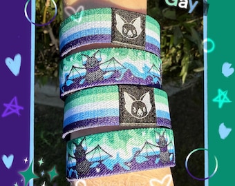 Pulsera de murciélago gay - Pulsera elástica del orgullo MLM