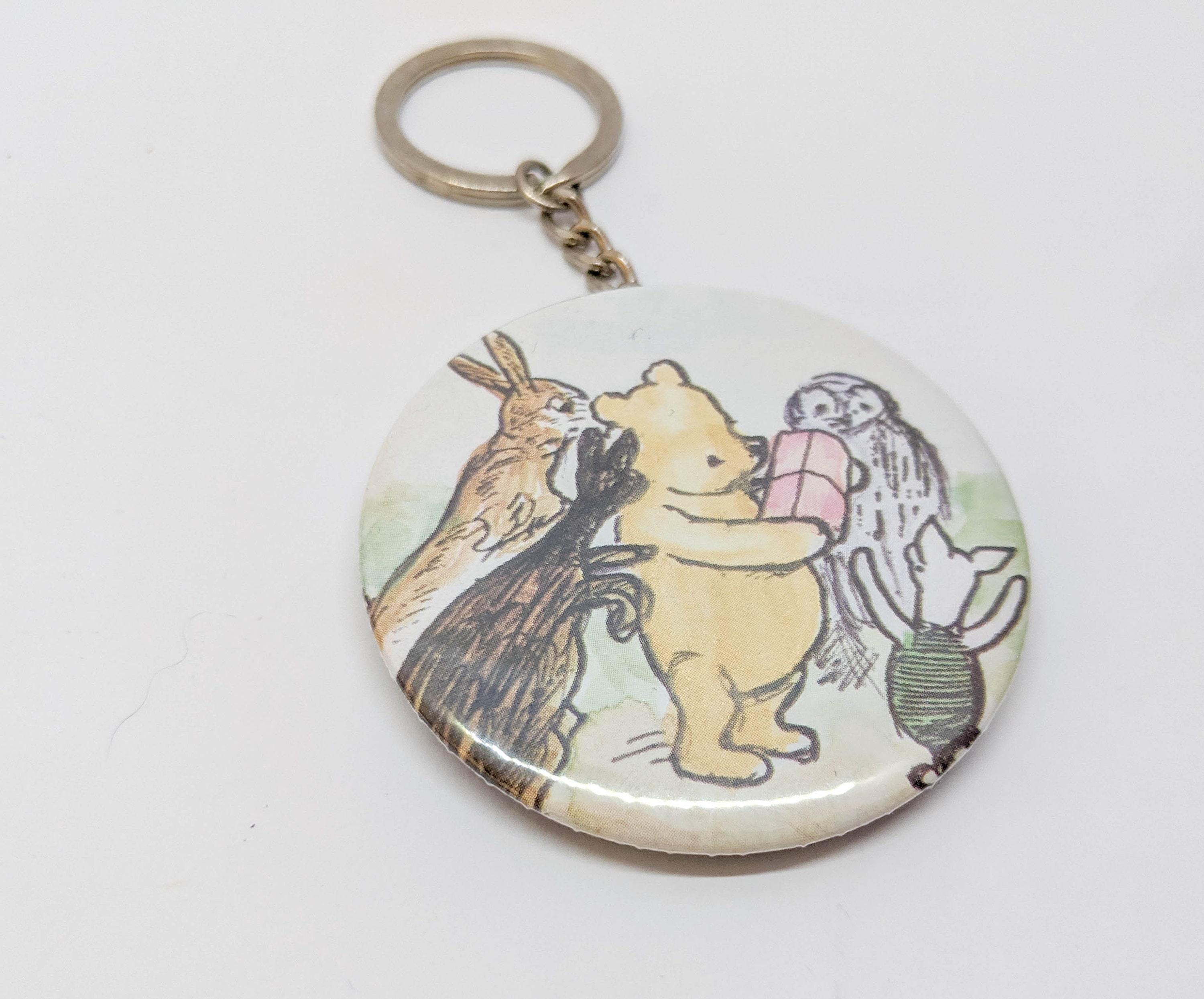 Winnie the Pooh themed keychain bottle openers recycled from Etsy