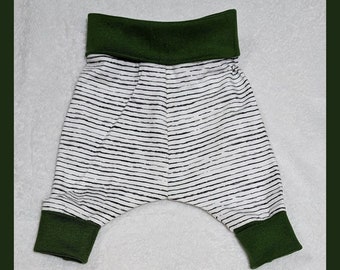 Solus Clothes Handmade Grow-With-Me Harem Pants | Organic Cotton | Gender-Neutral | 0-6 Months | Stylish & Sustainable Baby Fashion