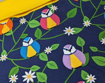 Organic Cotton Rainbow Bird Baby Harem Pants, Grow With Me Leggings