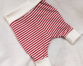 Cotton Baby Harem Pants, Striped Grow With Me Leggings