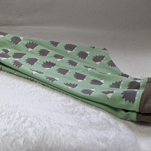 Cute little Hedgehog harem pants, Organic Cotton,  Grow with me style,  6 months to 4 years, Ready to Ship.