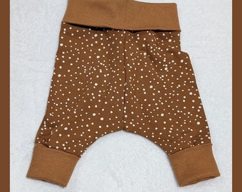 Solus Clothes Handmade Grow-With-Me Harem Pants | Organic Cotton | Gender-Neutral | 0-6 Months | Stylish & Sustainable Baby Fashion