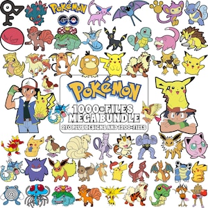 Pokemon Designs Bundle Layered Artikel 1000+ | Pikachu Pikachu Cricut & Silhouette, 270 + EINZIGARTIGES DESIGN, Instant Download