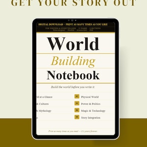 ワールドビルディングノート｜ライター、ゲームデザイナー、DM向けの印刷可能なプランナー｜あなたの世界を構築｜PDF版をすぐにダウンロード