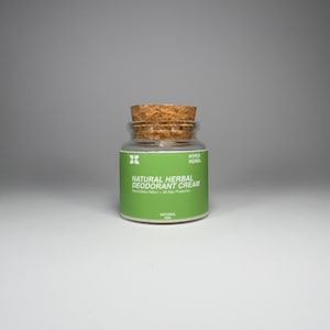 Herbal Deodorant Cream - Natural Aluminium Free Deodorant Balm with Shea Butter, Zinc Oxide & Essential Oils