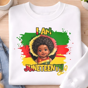 Maglietta Juneteenth per bambini PNG, Maglietta carina per bambini afro, Maglietta per il Giorno della Libertà, Maglietta con arte afroamericana, Maglietta sulla storia dei neri PNG, Regalo Juneteenth per bambini