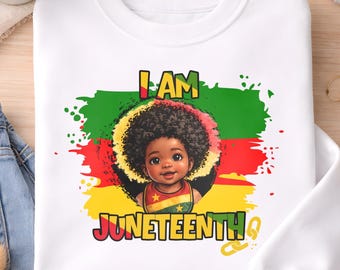 Juneteenth Baby Shirt PNG, Cute Afro Kid Tee, Freedom Day Shirt, African American Art Tee, Black History Shirt PNG, Juneteenth Gift for Kids