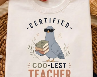 Best Teacher Ever Funny Pigeon Shirt PNG, Teacher Appreciation Gift, Cute Bird Elementary Prek Teacher Student Graphic , Back to School PNG