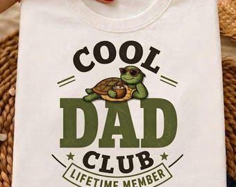 Cool Dad Club PNG, Fathers Day Shirt Design, Lifetime Member Dad PNG, Funny Vintage Dad Shirt Design, Turtle Dad Graphic, Dad Tax Shirt PNG