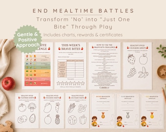 Belohnungstabelle für wählerische Esser | Kleinkind Essen Tabelle druckbar | Kids Mealtime Reward System | Brave Bite Herausforderung | wählerischen Esser zum Ausdrucken