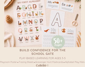 Empfangsfertiges Alphabet-Bundle | EYFS Lernen Printable | Phonics Handschriftübung für die Vorschule | Schulanfanggeschenk