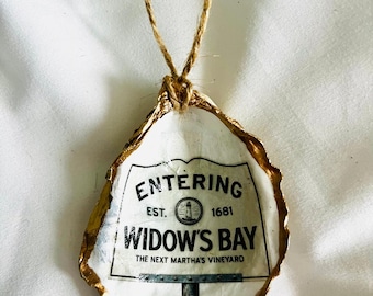 Widow’s Bay Oyster Shell Ornament | Handmade on Cape Ann