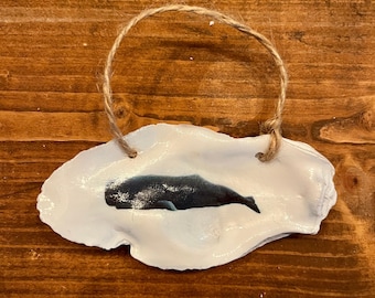 Ornement de coquille d'huître de baleine à bosse