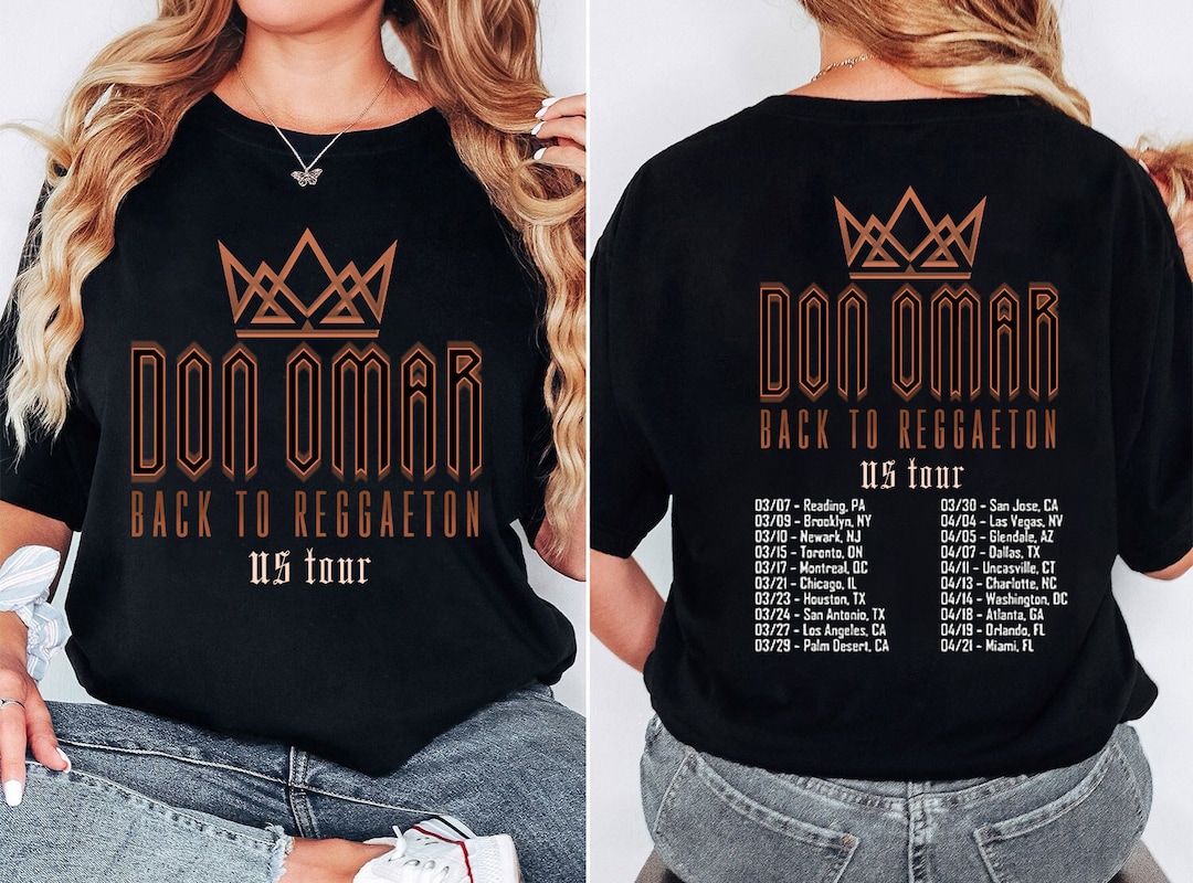 Don Omar Back to Reggaeton Tour 2024 Tshirt, Don Omar Concert Shirt