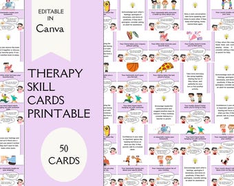 Cute kids conflict resolution cards| Skill Cards for Kids|therapy skill cards|kids conflict resolution guide|Communication Skills|kids cards
