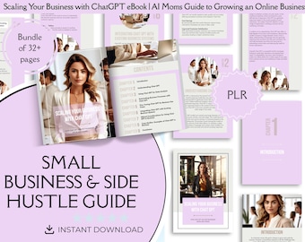 Scaling Your Business with ChatGPT eBook | PLR | AI Moms Guide to Growing an Online Business | Digital Download PDF | Small Busiiness Guide