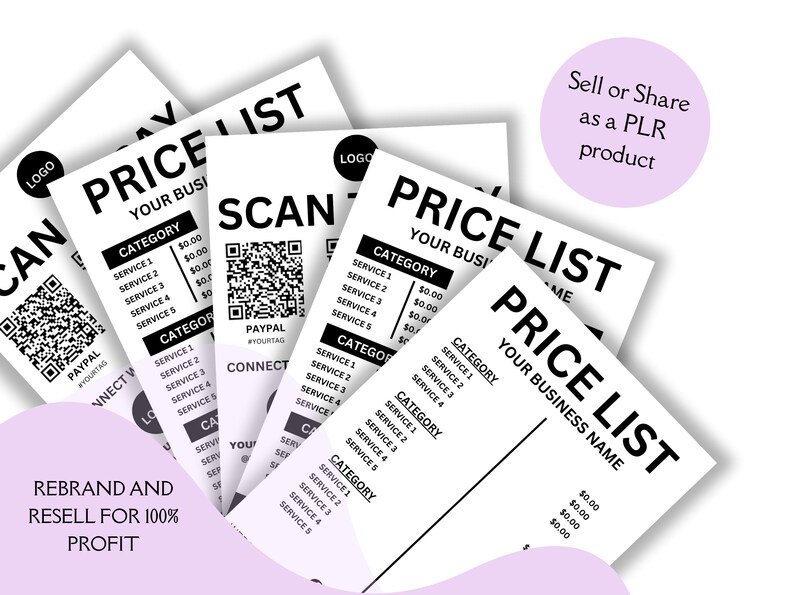 Scan to Pay QR Code Sign Template | Canva Editable Payment Display ...