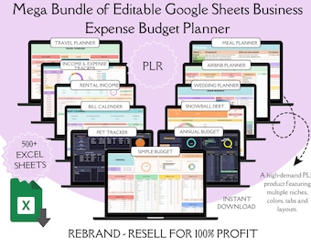 All-in-One Product Business Template Google Sheet &Excel,Complete Inventory Sales Management System|Editable Sheets Business Spreadsheet PLR