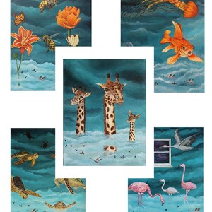 Original Surreal Art Print Set Bundle